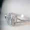 0.68ct Natural Baguette and Round Diamonds 18k Gold Engagement Ring - 10US01